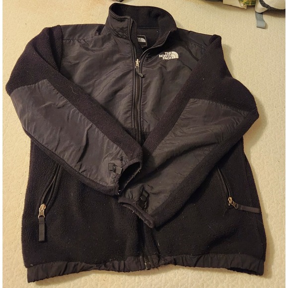 The North Face Jacket Boys XL Black Denali Full Zip Fleece Liner Sweater - Picture 1 of 4